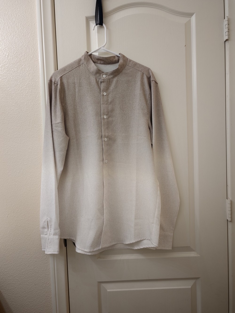 Neutral Ombre Button-Up Shirt